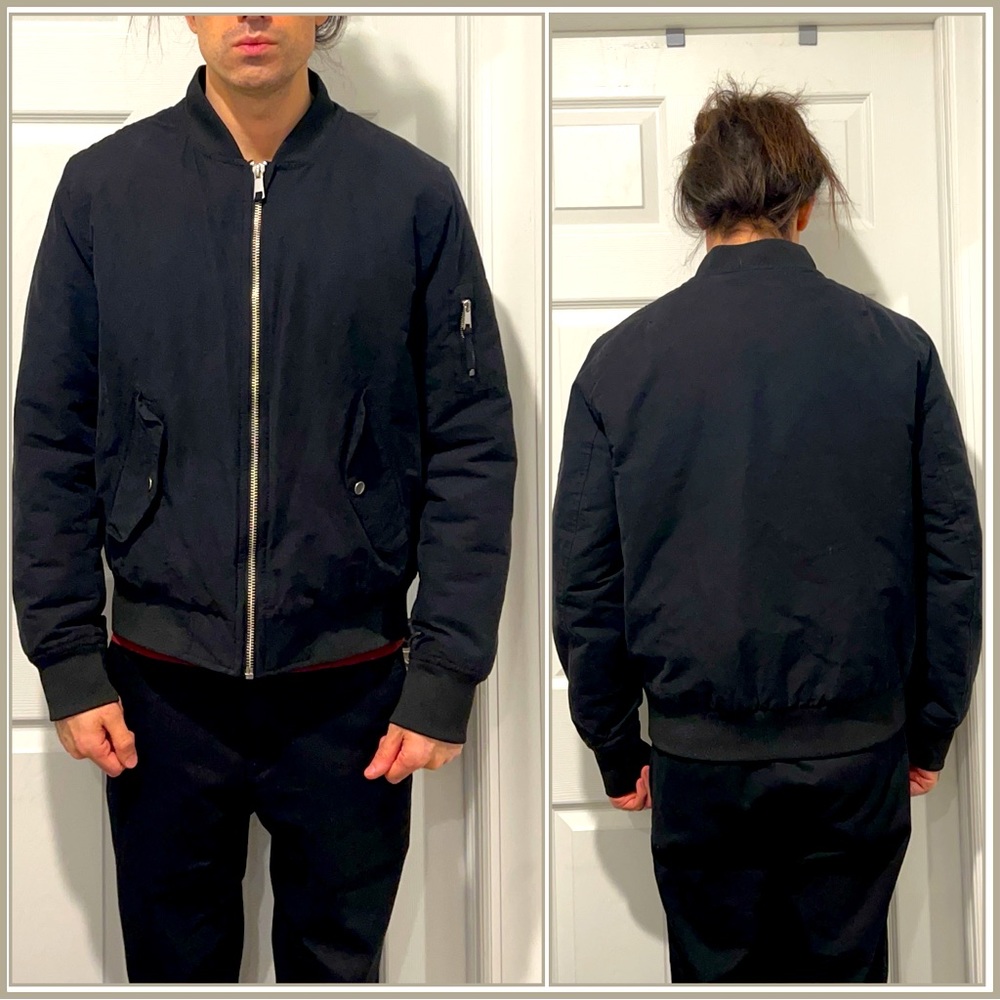 H&M Mens flight Bomber Jacket Size Large
